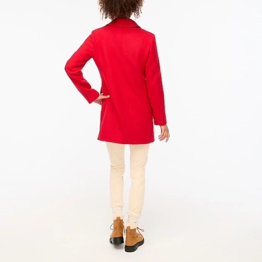 J. Crew Double-Breasted Red Wool Coat - Picture 12 of 12